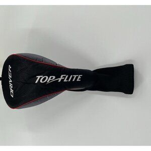 Top Flite Driver Golf Club Head Cover Black Gray Red TopFlite Replacement w/Sock